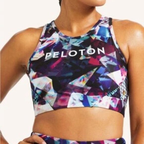 Peloton × WITH “Jewels In Space” High Neck Racerback Sports Bra | Size Large - Picture 10 of 12